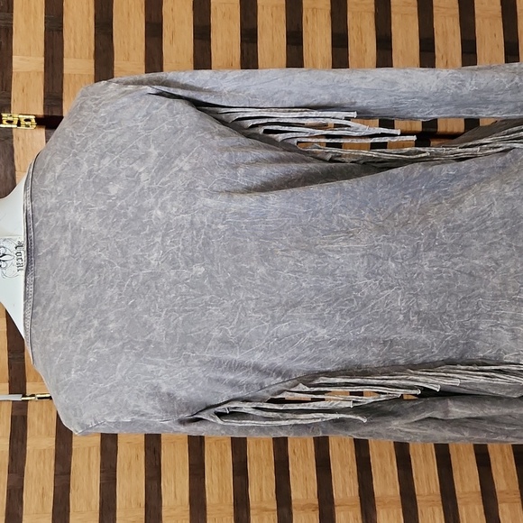 Vocal fringe gray bling top - Picture 4 of 6